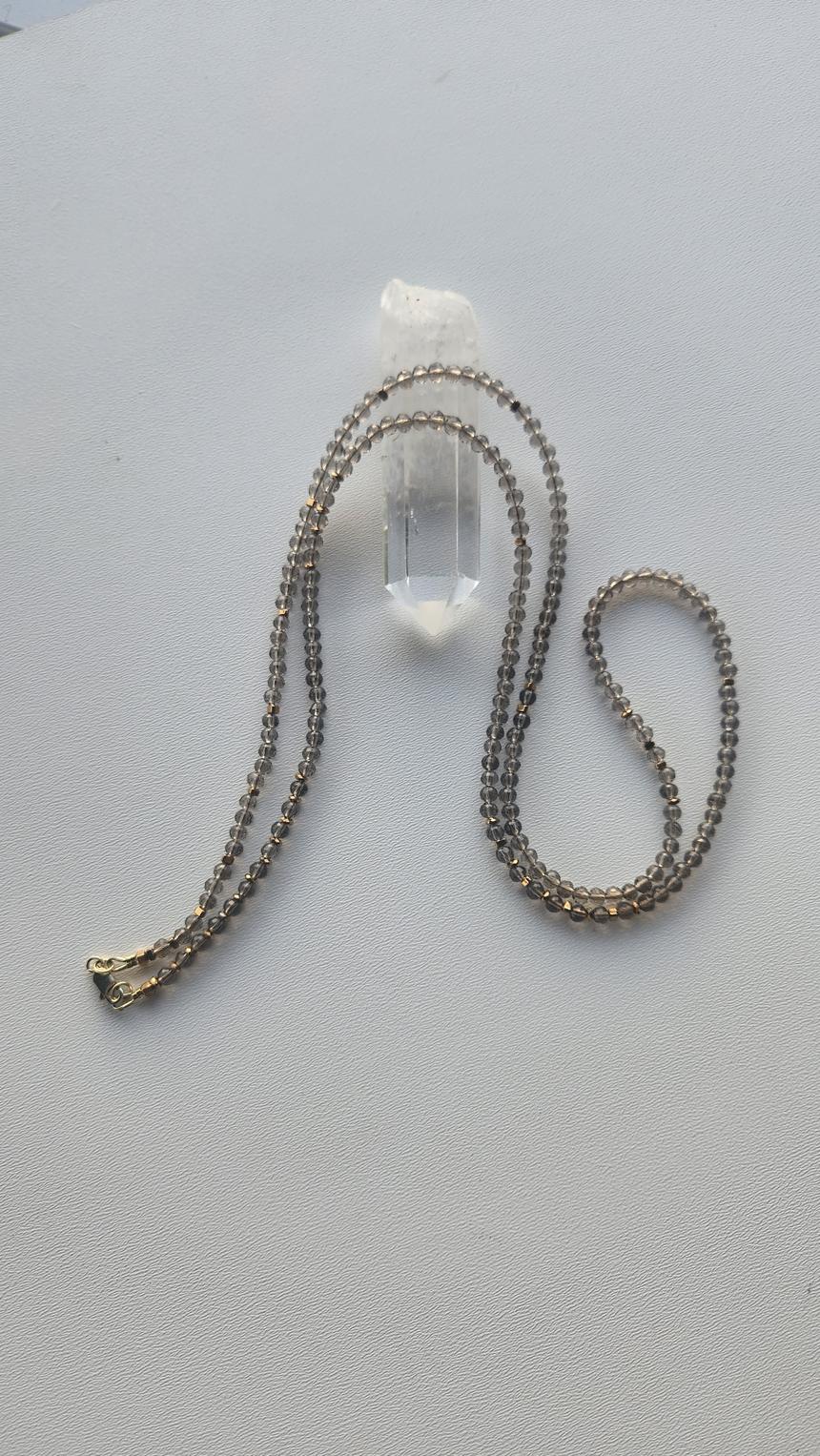 Lange Kette aus Rauchquarz, Ansicht 2